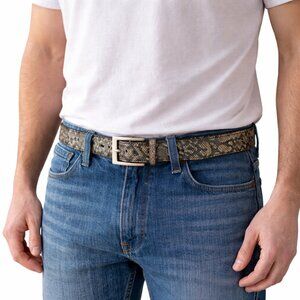 Kudos Python Snake Print Leather Belt 80/32 Unisex Western Boho Spain